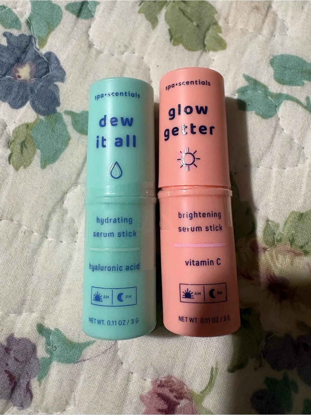Glow Getter Brightening Serum Stick (Peach) & Dew It All Hydrating Stick (Mint)